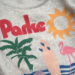 Gray Graphic Crew Neck Sweater